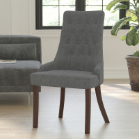 Flash Furniture QY-A08-GY-GG HERCULES Paddington Series Gray Fabric Tufted Chair 