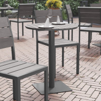 Flash Furniture SB-TB106-GRY-GG Finch Commercial Grade Round 24