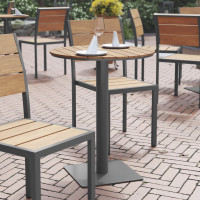 Flash Furniture SB-TB106-NAT-GG Finch Commercial Grade Round 24