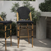 Flash Furniture SDA-AD642107-BS-BK-NAT-GG Marseille Stackable Indoor/Outdoor French Bistro 30