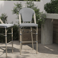 Flash Furniture SDA-AD642107-BS-BLKWH-LTNAT-GG Marseille Stackable Indoor/Outdoor French Bistro 30