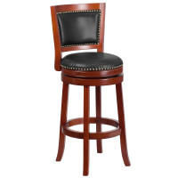 Flash Furniture TA-355530-DC-GG 30" Cherry Wood Barstool in Dark