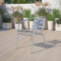 Flash Furniture TLH-1-GG Indoor Outdoor Stack Chair in Aluminum
