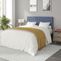 Flash Furniture TW-3WLHB21-BL-Q-GG Paxton Queen Channel Stitched Fabric Upholstered Headboard, Adjustable Height from  44.5