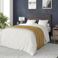 Flash Furniture TW-3WLHB21-GY-F-GG Paxton Full Channel Stitched Fabric Upholstered Headboard, Adjustable Height from  44.5