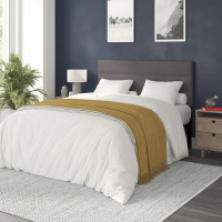 Flash Furniture TW-3WLHB21-GY-Q-GG Paxton Queen Channel Stitched Fabric Upholstered Headboard, Adjustable Height from  44.5
