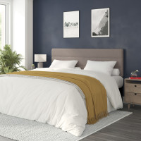 Flash Furniture TW-3WLHB21-TAN-K-GG Paxton King Channel Stitched Fabric Upholstered Headboard, Adjustable Height from  44.5