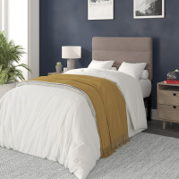 Flash Furniture TW-3WLHB21-TAN-T-GG Paxton Twin Channel Stitched Fabric Upholstered Headboard, Adjustable Height from  44.5