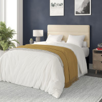 Flash Furniture TW-3WLHB21-W-F-GG Paxton Full Channel Stitched Fabric Upholstered Headboard, Adjustable Height from  44.5