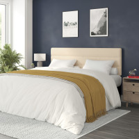 Flash Furniture TW-3WLHB21-W-K-GG Paxton King Channel Stitched Fabric Upholstered Headboard, Adjustable Height from  44.5