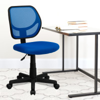 Flash Furniture Mid-Back Blue Mesh Task Chair and Computer Chair WA-3074-BL-GG
