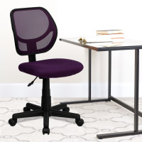 Flash Furniture Mid-Back Purple Mesh Task Chair and Computer Chair WA-3074-PUR-GG