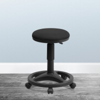 Flash Furniture Black Ergonomic Stool with Foot Ring WL-905DG-GG