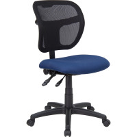 Flash Furniture Mid-Back Mesh Task Chair with Navy Blue Fabric Seat WL-A7671SYG-NVY-GG