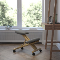 Flash Furniture Wooden Ergonomic Kneeling Posture Office Chair WL-SB-101-GG