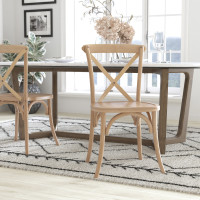 Flash Furniture X-BACK-DRIFT Advantage Driftwood X-Back Chair