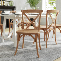 Flash Furniture X-BACK-LB Advantage Light Brown X-Back Chair