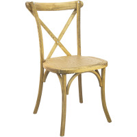 Flash Furniture X-BACK-NAT Advantage Hand Scraped Natural X-Back Chair