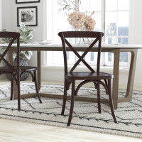 Flash Furniture X-BACK-W Advantage Walnut X-Back Chair