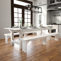 Flash Furniture XA-F-108X40-WH-GG HERCULES Series 9' x 40