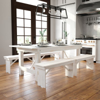 Flash Furniture XA-F-84X40-WH-GG HERCULES Series 7' x 40