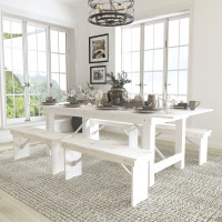 Flash Furniture XA-FARM-2-WH-GG HERCULES Series 8' x 40