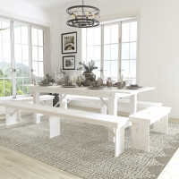 Flash Furniture XA-FARM-5-WH-GG HERCULES Series 8' x 40