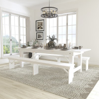 Flash Furniture XA-FARM-6-WH-GG HERCULES Series 9' x 40