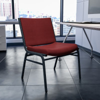 Flash Furniture Hercules Series 1000 lb. Capacity Big and Tall Extra Wide Burgundy Fabric Stack Chair XU-60555-BY-GG