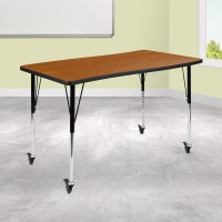 Flash Furniture XU-A3048-CON-OAK-T-A-CAS-GG Mobile 28