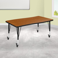 Flash Furniture XU-A3048-CON-OAK-T-P-CAS-GG Mobile 28