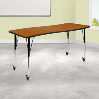 Flash Furniture XU-A3060-CON-OAK-T-A-CAS-GG Mobile 26