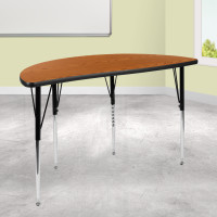 Flash Furniture XU-A48-HCIRC-OAK-T-A-GG 47.5