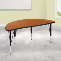 Flash Furniture XU-A48-HCIRC-OAK-T-P-GG 47.5