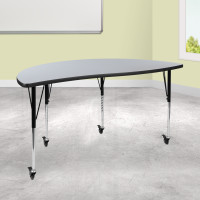 Flash Furniture XU-A60-HCIRC-GY-T-A-CAS-GG Mobile 60