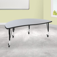 Flash Furniture XU-A60-HCIRC-GY-T-P-CAS-GG Mobile 60