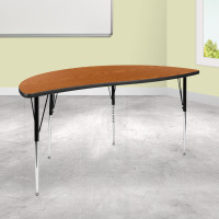 Flash Furniture XU-A60-HCIRC-OAK-T-A-GG 60