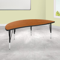 Flash Furniture XU-A60-HCIRC-OAK-T-P-GG 60