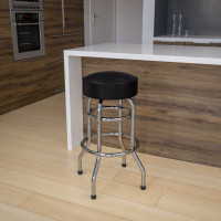Flash Furniture Double Ring Chrome Bar Stool XU-D-100-GG