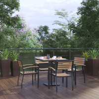 Flash Furniture XU-DG-104560064-GG Lark Indoor/Outdoor 5 Piece Patio Dining Table Set - 30