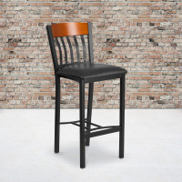 Flash Furniture XU-DG-60618B-CHY-BLKV-GG Restaurant Barstool in Cherry
