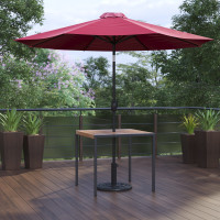 Flash Furniture XU-DG-UH8100-UB19BRD-GG Lark 3 Piece Outdoor Patio Table Set - 35