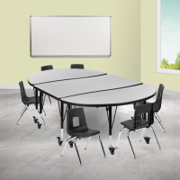 Flash Furniture XU-GRP-12CH-A3048CON-48-GY-T-P-CAS-GG Mobile 76