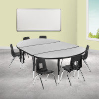 Flash Furniture XU-GRP-12CH-A3048CON-48-GY-T-P-GG 76