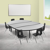 Flash Furniture XU-GRP-12CH-A3060CON-60-GY-T-P-GG 86