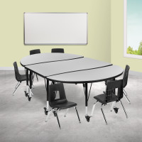 Flash Furniture XU-GRP-14CH-A3048CON-48-GY-T-P-CAS-GG Mobile 76