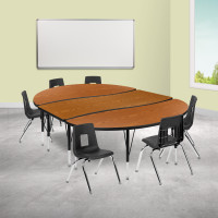 Flash Furniture XU-GRP-14CH-A3060CON-60-OAK-T-P-GG 86