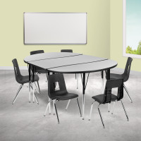 Flash Furniture XU-GRP-16CH-A3048CON-48-GY-T-A-GG 76