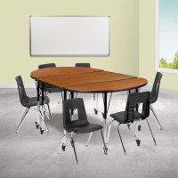 Flash Furniture XU-GRP-16CH-A3048CON-48-OAK-T-A-CAS-GG Mobile 76