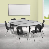 Flash Furniture XU-GRP-16CH-A3060CON-60-GY-T-A-GG 86